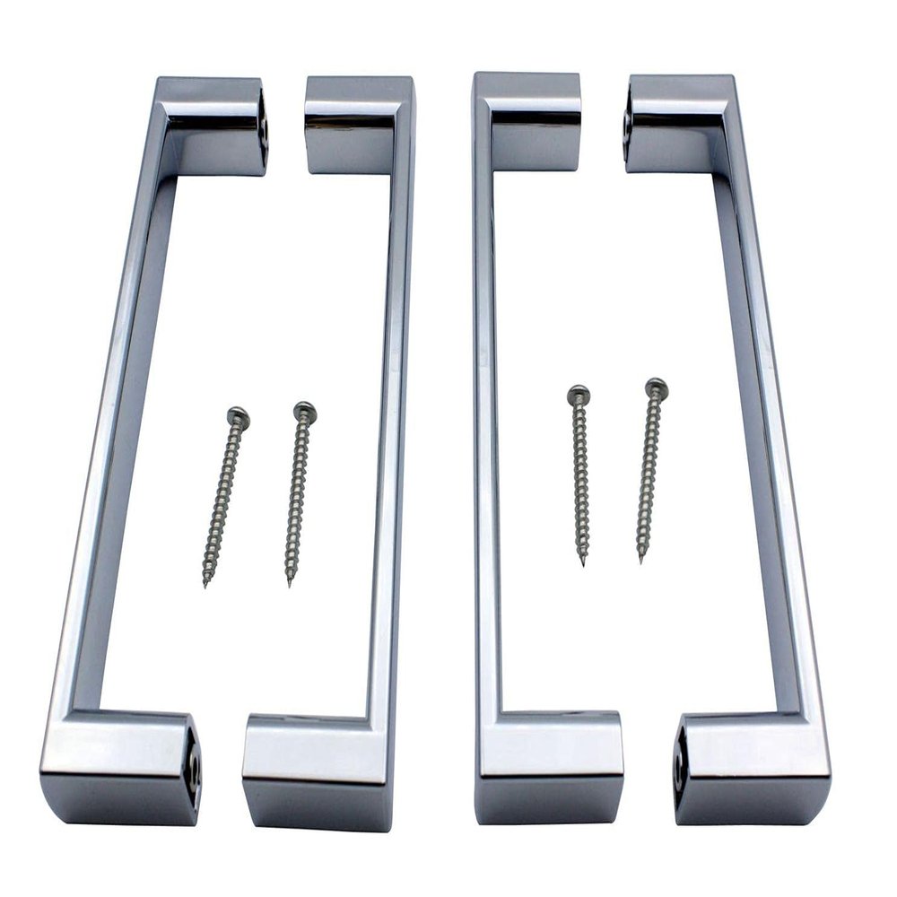 KEABATH 2-Pair Shower Door Handle Knobs, Chrome ABS, 145 mm Hole Center
