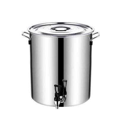 MNSSRN Stainless Steel Bucket with Spigot and Lid, 108 L