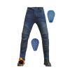YXYECEIPENO Winter Off-Road Motorcycle Pants with Fleece-Lined Denim and 4 Removable Protective Pads, Unisex, 9 Sizes view 1