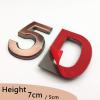 Geeyu ZHaonan Modern House Number Plaque, Red Copper, ABS Plastic, 7 cm, Color C view 2