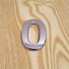 Geeyu ZHaonan Modern Silver House Number Plaque, ABS Plastic, Number 0, 10 cm view 1