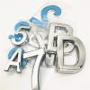 Geeyu ZHaonan Modern Silver House Number Plaque, ABS Plastic, Number 0, 10 cm view 3