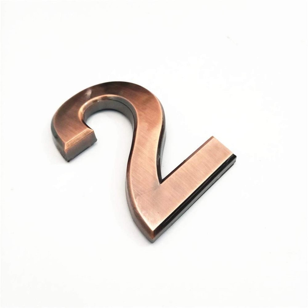 Geeyu ZHaonan Modern Bronze ABS Plastic House Number Plaque