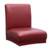 Tubayia Stretch Waterproof Short-Back Chair Cover, Wine Red view 2