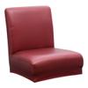 Tubayia Stretch Waterproof Short-Back Chair Cover, Wine Red view 3