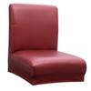 Tubayia Stretch Waterproof Short-Back Chair Cover, Wine Red view 4