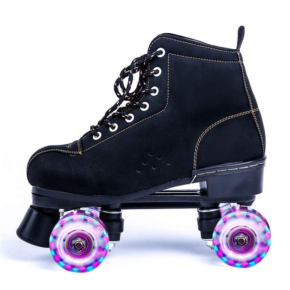SXFJF Classic Quad Roller Skates for Women and Men, High-Top Indoor/Outdoor, Size 38