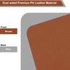 SUJAYU Double-Sided PU Leather Desk Mat, 59.9 x 30 cm, Mouse Pad, Waterproof Desk Pad for Office and Home (Brown + Silver, 60 x 30 cm) view 3