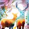 BAJIE Hand-Painted Abstract Deer Oil Painting on Canvas view 3
