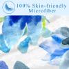BestIdeas Blue Flower Watercolor Print Soft Warm Throw Blanket for Bed, Couch, Sofa, Picnic, Camping and Beach, 150 x 100 cm view 3