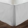Pleated Dust Ruffle Bed Skirt, 100% Cotton, Light Gray, Super King, 30 cm Drop view 2