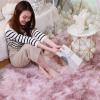 WWYL Living Room Rugs, Super Soft and Fluffy Faux Sheepskin Rugs, Non-Slip Yoga Mats and Plush Rugs for Kids' Room Decor, Bedside Rugs (A-15, 60 x 160 cm) view 2