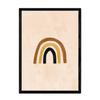 Nacnic Abstract Poster of Soles and Moons, Brown Celestial Bodies, “Celestial 5” Display Box, A4 with Frame view 1