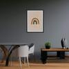 Nacnic Abstract Poster of Soles and Moons, Brown Celestial Bodies, “Celestial 5” Display Box, A4 with Frame view 2