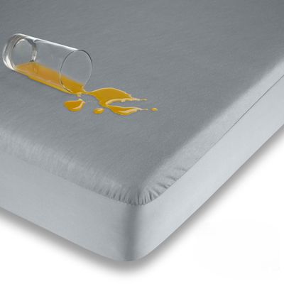 Waterproof Fitted Sheet for Children & Adults, Gray, 140 x 190–200 cm