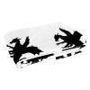 Lightweight Printed Blanket for Home, Couch, Sofa, Chair, Bed, or Car, Black Dinosaur, Washable and Warm, 150 x 90 cm view 2