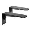 Yanty 45 cm Heavy-Duty Wall-Mounted Shelf Bracket, Black Solid Steel, Up to 400 kg view 1