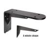 Yanty 45 cm Heavy-Duty Wall-Mounted Shelf Bracket, Black Solid Steel, Up to 400 kg view 4