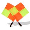 Referee Assistant Flags for Football, Hockey, Training and Competition, 2-Piece Set, Black and Orange view 1