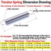 Xuulan Xianglaa Flexible Tension Spring, 1.2 mm Wire, 10 mm OD, 200 mm Length view 2