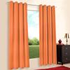 A-TEXTILE-24 High-Quality Made-to-Measure Blackout Curtain with Gather Tape and Eyelets, Orange (H 110 x W 145 cm) view 2