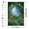 Avezano Enchanted Forest Big Tree and Mushroom Photo Backdrop, 1.2 x 1.8 m view 3