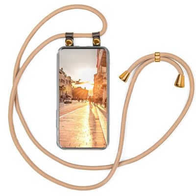 moex Honor 9X Phone Case with Detachable Strap, 155 cm Cord, Gold