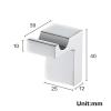 GLYYR Chrome Wall-Mounted Coat and Towel Hooks, 304 Stainless Steel and Brass, 3 Hooks view 4