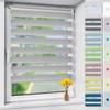 OUBO Dual Roller Blind, No-Drill Clamp-Fit, Gray, W65 x H140 cm (Fabric Width: 61 cm) view 1