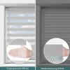 OUBO Dual Roller Blind, No-Drill Clamp-Fit, Gray, W65 x H140 cm (Fabric Width: 61 cm) view 2