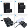 LP-E6 2-Pack Rechargeable Replacement Batteries with Dual Charger for Canon EOS 90D, EOS Ra, EOS R, EOS 6D Mark II, EOS 5D Mark IV, EOS 80D, XC10, EOS 5DS, EOS 5DS R, XC15, and More view 2