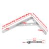 2-Pack Heavy-Duty Stainless Steel Shelf Brackets view 2