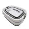 SAMMART 37L Set of 2 Collapsible Plastic Laundry Hampers, White/Gray view 2