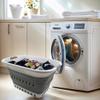 SAMMART 37L Set of 2 Collapsible Plastic Laundry Hampers, White/Gray view 4