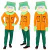 Amscan Adult Kyle from South Park Costume, Fleece Jumpsuit with Attached Mittens and Mask view 4