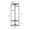 PTTRNS Metal Floor Coat Rack for Hallway or Bedroom, Rod Style (Color D) view 2