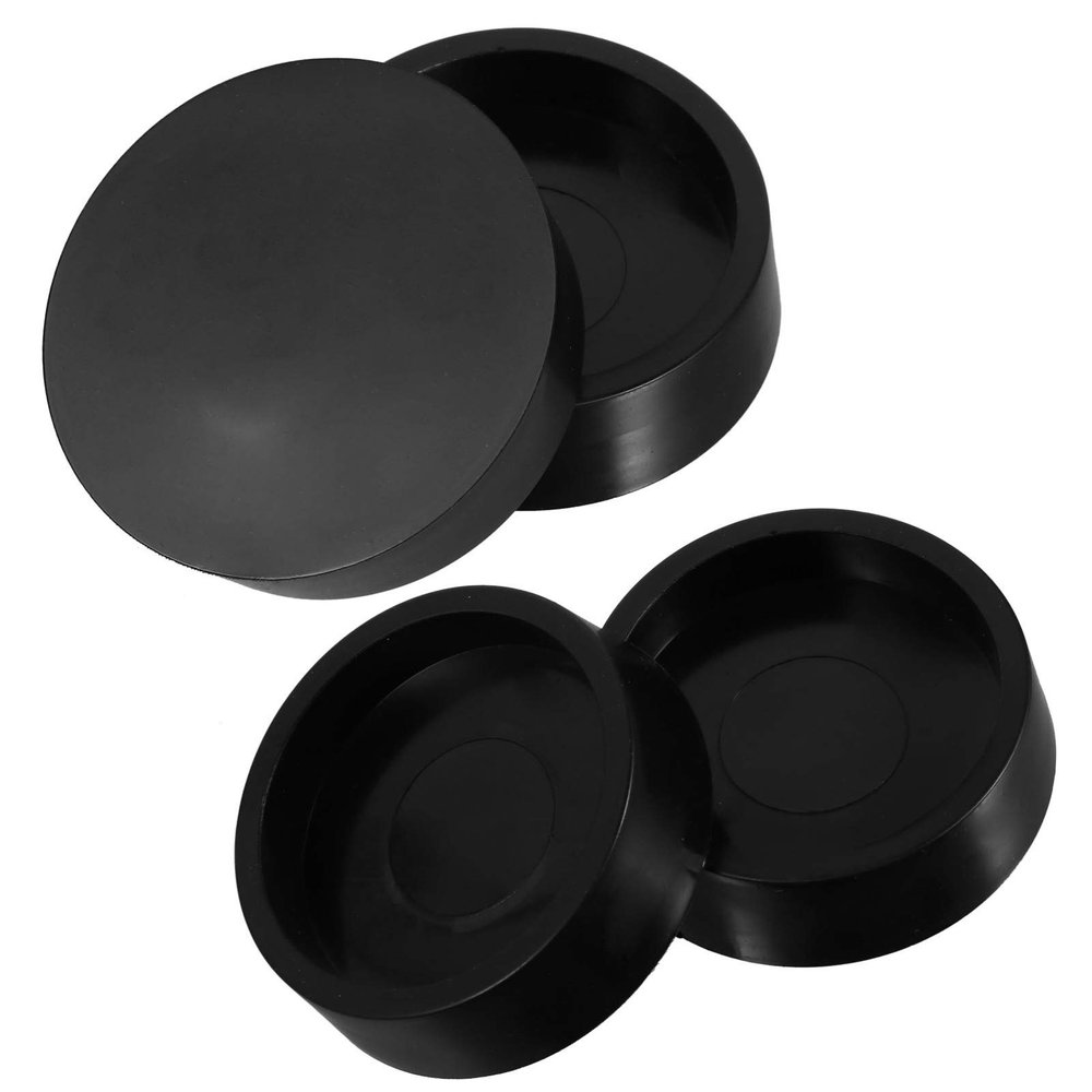 Rubber Furniture Stoppers for Chair Legs, Round Non-Slip Pads, 4-Pack