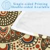 BestIdeas Round Blanket with Mandala Floral Pattern, Soft and Warm, 150 x 100 cm view 4