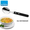 Amefa PIZZA Steak Spoon Set for 6, 18/0 Stainless Steel, Plastic Handles view 2
