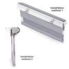 OBdeco Double Roller Blind, No-Drill Clamp Mount, 95 x 220 cm, Light Gray view 3
