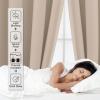 CUCRAF Blackout Curtains with Grommets, 2-Piece Set, H245 x W140 cm, Beige view 4