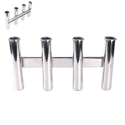 Wall-Mounted 316 Stainless Steel Rod Holder, 4 Tubes