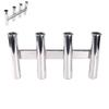 Wall-Mounted 316 Stainless Steel Rod Holder, 4 Tubes view 1