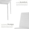 tectake Set of 8 Elegant Ergonomic Dining Chairs with High Backrest, White view 3