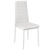 tectake Set of 8 Elegant Ergonomic Dining Chairs with High Backrest, White view 4