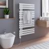 Schulte Breda Towel Radiator with Heating Element 3, Left Installation, Alpine White, H02410660-E3L 04 view 2