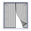 Black Magnetic Insect Screen Curtain for Windows, No Drilling, 210 × 190 cm view 1