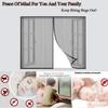 Black Magnetic Insect Screen Curtain for Windows, No Drilling, 210 × 190 cm view 2