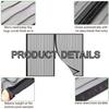Black Magnetic Insect Screen Curtain for Windows, No Drilling, 210 × 190 cm view 3