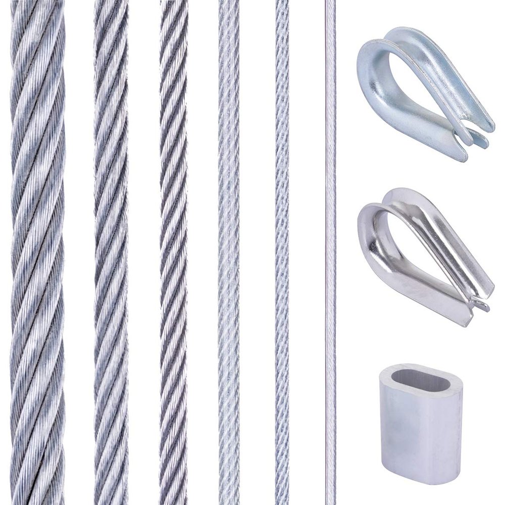 Seilwerk STANKE Trellis Support, Curtain Wire, Railing & Theft Protection, 50 m, 3 mm